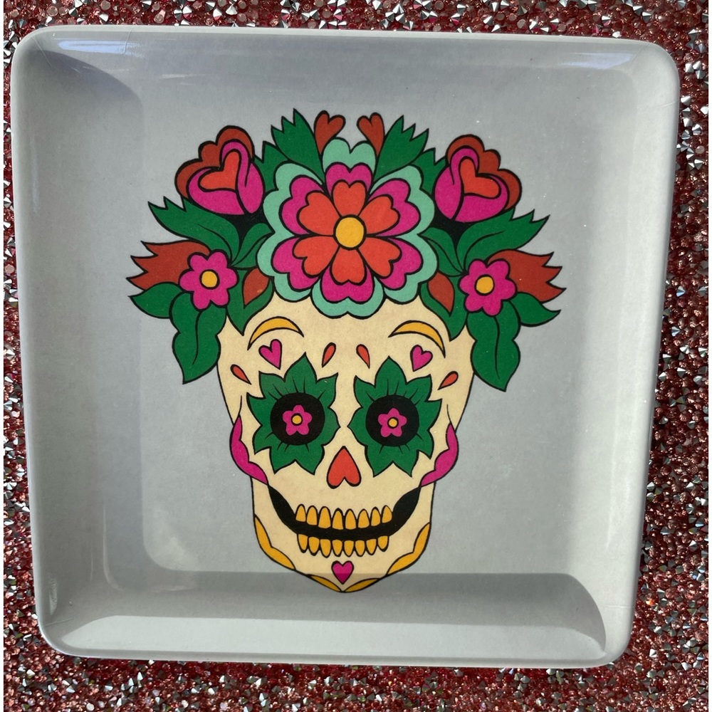 Day of the Dead Square Dish